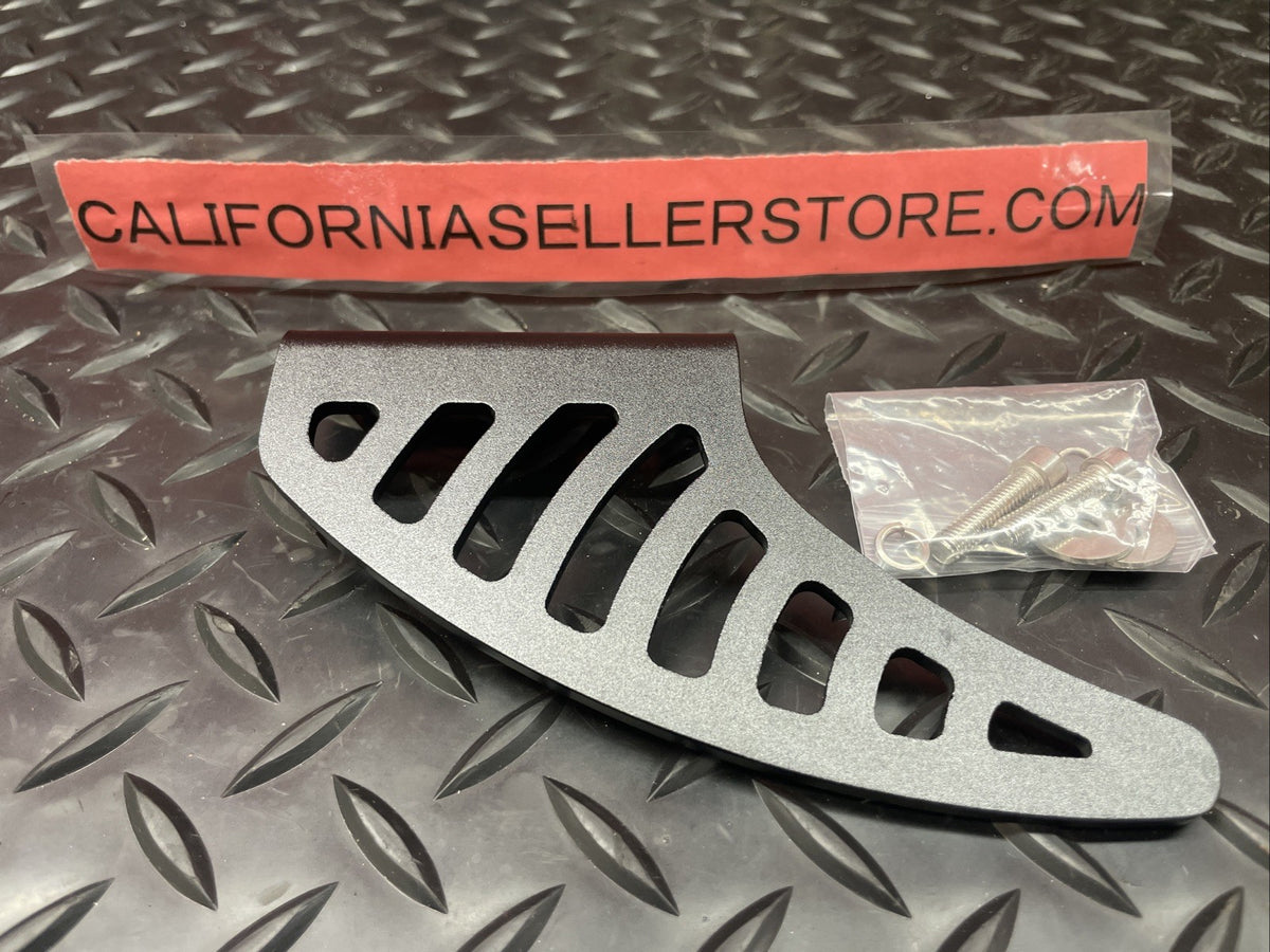 Motorcycle Racing Shark Fin Alloy Aluminium Chain Toe Guard Black  #1379